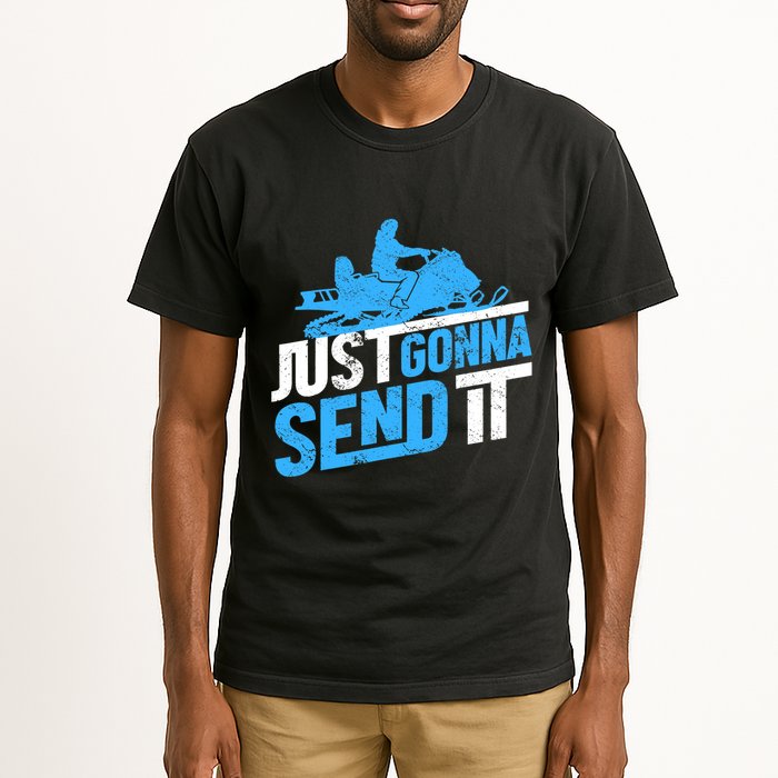 Snowmobiling Snow Machine Snowmobile - Just Gonna Send It Tall T-Shirt