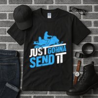 Snowmobiling Snow Machine Snowmobile - Just Gonna Send It Tall T-Shirt