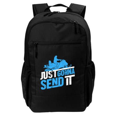 Snowmobiling Snow Machine Snowmobile - Just Gonna Send It Backpack