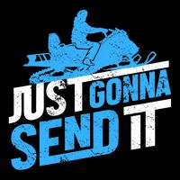 Snowmobiling Snow Machine Snowmobile - Just Gonna Send It Backpack