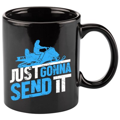 Snowmobiling Snow Machine Snowmobile - Just Gonna Send It 11oz C Handle Ceramic Mug