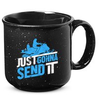 Snowmobiling Snow Machine Snowmobile - Just Gonna Send It 15oz Campfire Ceramic Mug