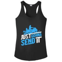 Snowmobiling Snow Machine Snowmobile - Just Gonna Send It Ladies PosiCharge Competitor Racerback Tank