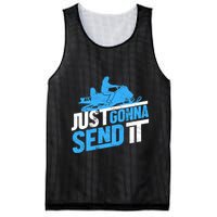 Snowmobiling Snow Machine Snowmobile - Just Gonna Send It Mesh Reversible Basketball Jersey Tank
