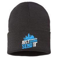 Snowmobiling Snow Machine Snowmobile - Just Gonna Send It Sustainable Knit Beanie