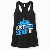Snowmobiling Snow Machine Snowmobile - Just Gonna Send It Womens Tank Top
