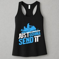 Snowmobiling Snow Machine Snowmobile - Just Gonna Send It Womens Tank Top