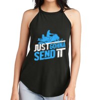 Snowmobiling Snow Machine Snowmobile - Just Gonna Send It Women's Perfect Tri Rocker Tank