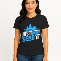 Snowmobiling Snow Machine Snowmobile - Just Gonna Send It Womens T-Shirt