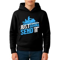 Snowmobiling Snow Machine Snowmobile - Just Gonna Send It Kids Hoodie