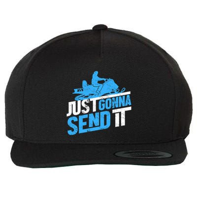 Snowmobiling Snow Machine Snowmobile - Just Gonna Send It Wool Snapback Cap