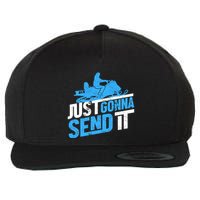 Snowmobiling Snow Machine Snowmobile - Just Gonna Send It Wool Snapback Cap