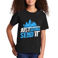 Snowmobiling Snow Machine Snowmobile - Just Gonna Send It Kids T-Shirt