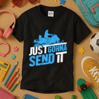 Snowmobiling Snow Machine Snowmobile - Just Gonna Send It Kids T-Shirt