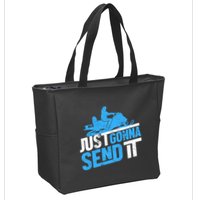 Snowmobiling Snow Machine Snowmobile - Just Gonna Send It Zip Tote Bag