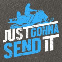Snowmobiling Snow Machine Snowmobile - Just Gonna Send It Cotton Canvas Backpack