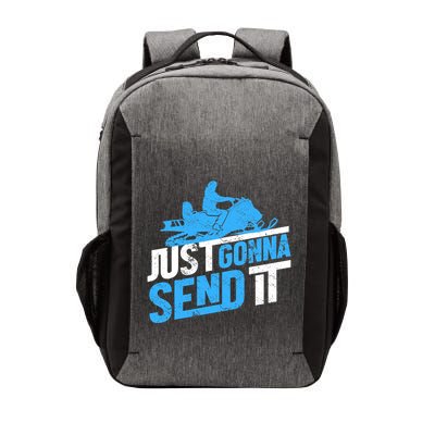 Snowmobiling Snow Machine Snowmobile - Just Gonna Send It Vector Backpack