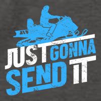 Snowmobiling Snow Machine Snowmobile - Just Gonna Send It Vector Backpack