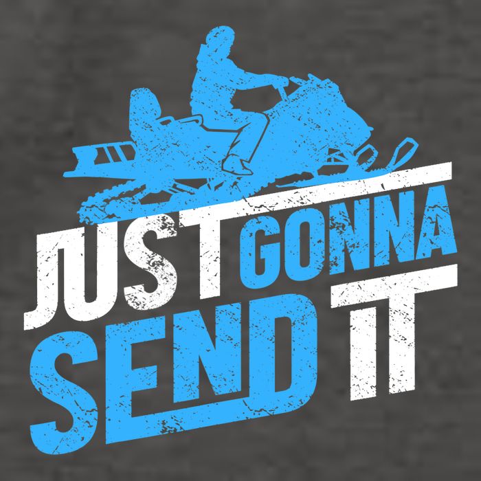 Snowmobiling Snow Machine Snowmobile - Just Gonna Send It Vector Backpack