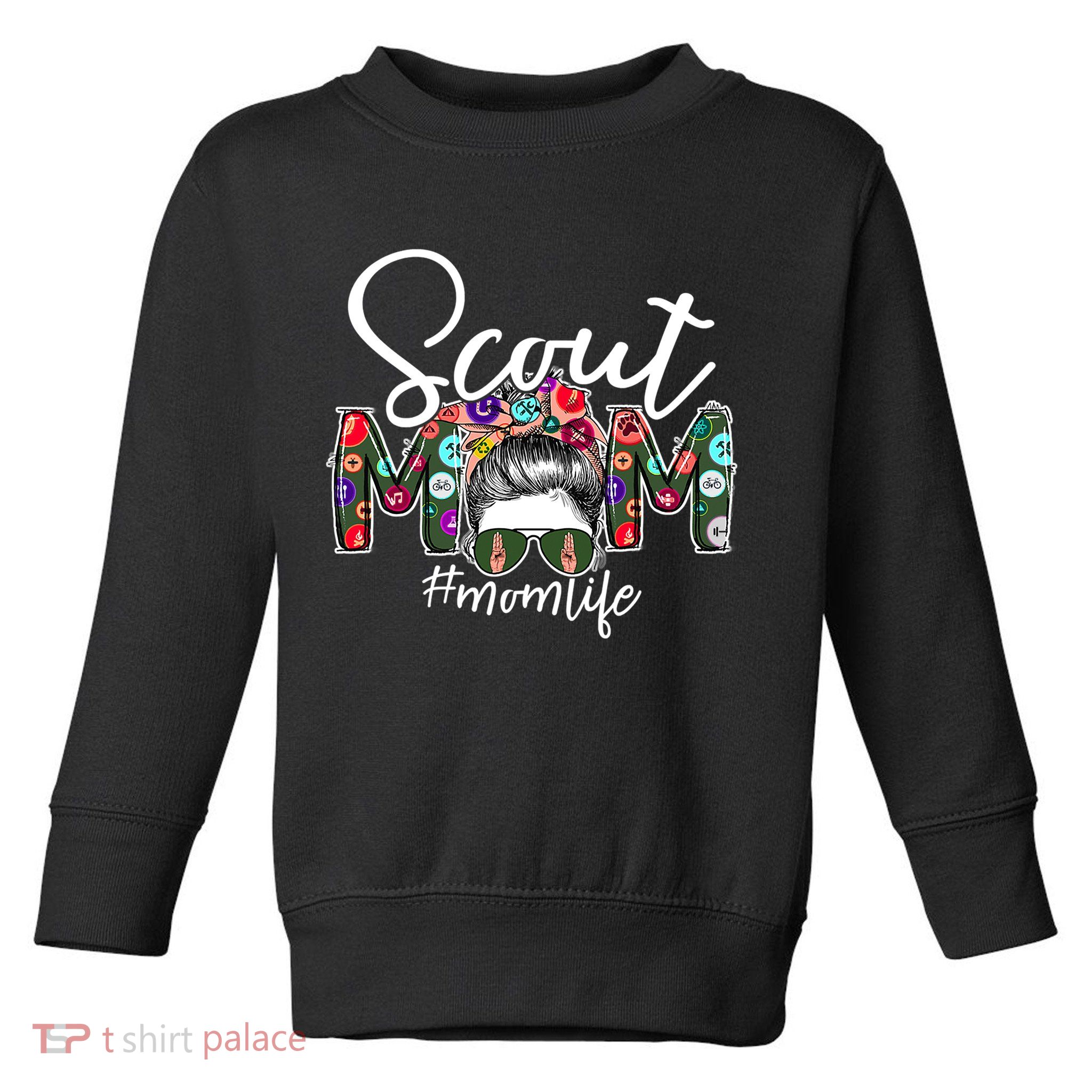 Scouting Scout Mom Life Messy Bun Hair Toddler Sweatshirt