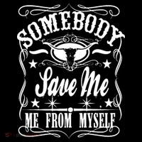 Somebody Save Me From Myself Country Music Flat Bill Trucker Hat