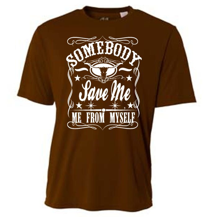 Somebody Save Me From Myself Country Music Cooling Performance Crew T-Shirt