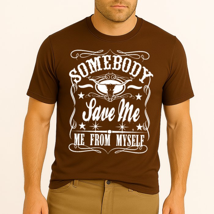 Somebody Save Me From Myself Country Music Cooling Performance Crew T-Shirt