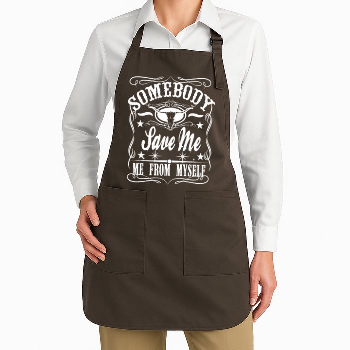 Somebody Save Me From Myself Country Music Apron