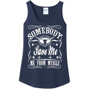 Somebody Save Me From Myself Country Music Ladies Essential Tank