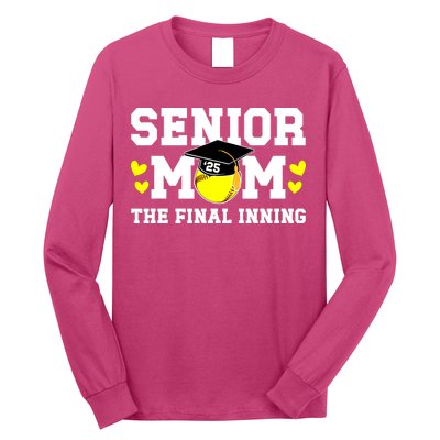 Softball Senior Mom 2025 Long Sleeve Shirt