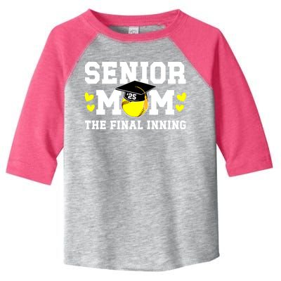 Softball Senior Mom 2025 Toddler Fine Jersey T-Shirt