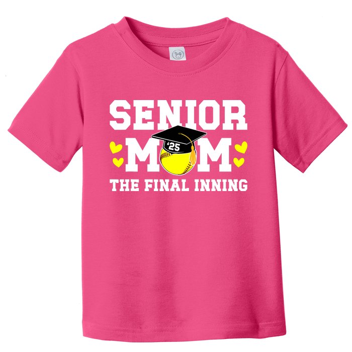Softball Senior Mom 2025 Toddler T-Shirt
