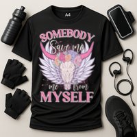 Somebody Save Me Me From Myself Vintage Boho Cow Skull Performance Shirt