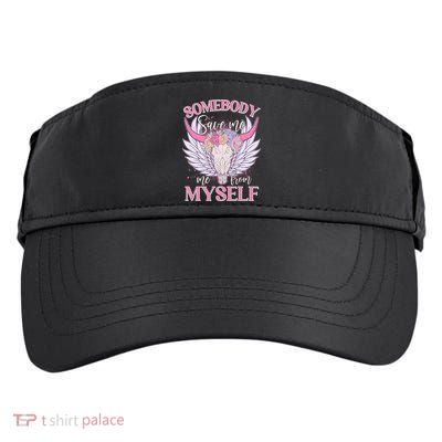 Somebody Save Me Me From Myself Vintage Boho Cow Skull Adult Drive Performance Visor