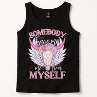 Somebody Save Me Me From Myself Vintage Boho Cow Skull Tank Top