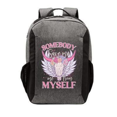 Somebody Save Me Me From Myself Vintage Boho Cow Skull Vector Backpack