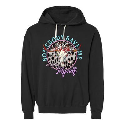 Somebody Save Me Country Music Retro Cowgirl Tees Garment-Dyed Fleece Hoodie