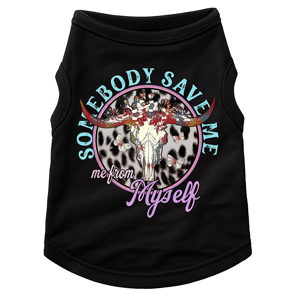 Somebody Save Me Country Music Retro Cowgirl Tees Doggie Tank