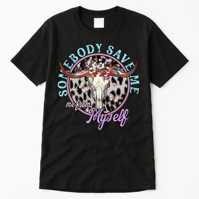 Somebody Save Me Country Music Retro Cowgirl Tees Tall T-Shirt