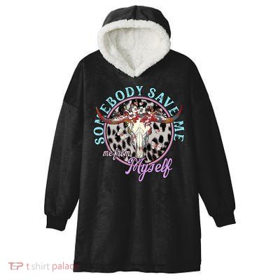 Somebody Save Me Country Music Retro Cowgirl Tees Hooded Wearable Blanket