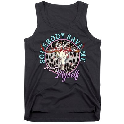 Somebody Save Me Country Music Retro Cowgirl Tees Tank Top