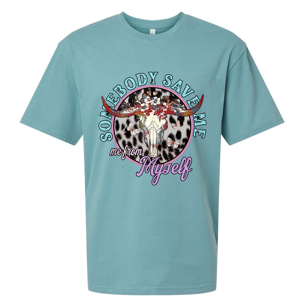Somebody Save Me Country Music Retro Cowgirl Tees Sueded Cloud Jersey T-Shirt