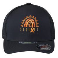 Support Squad Multiple Sclerosis Awareness Leopard Orange Flexfit Unipanel Trucker Cap