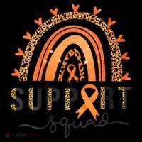Support Squad Multiple Sclerosis Awareness Leopard Orange Flexfit Unipanel Trucker Cap
