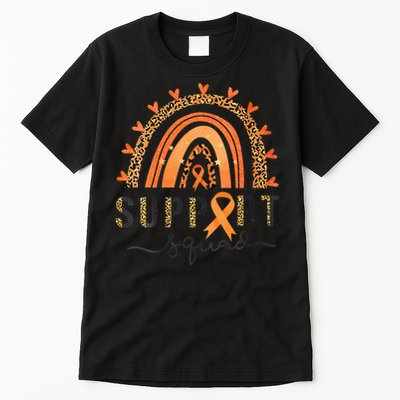 Support Squad Multiple Sclerosis Awareness Leopard Orange Tall T-Shirt