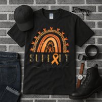 Support Squad Multiple Sclerosis Awareness Leopard Orange Tall T-Shirt