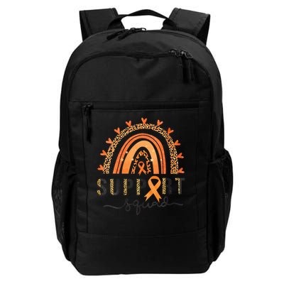 Support Squad Multiple Sclerosis Awareness Leopard Orange Backpack