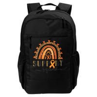 Support Squad Multiple Sclerosis Awareness Leopard Orange Backpack