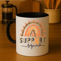 Support Squad Multiple Sclerosis Awareness Leopard Orange Mug