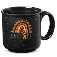 Support Squad Multiple Sclerosis Awareness Leopard Orange 15oz Campfire Ceramic Mug
